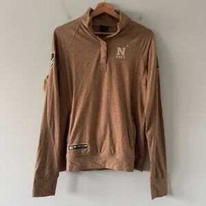 Colosseum Naval Academy Midshipman OHT 1/4 Button Mock Neck Pullover Womens Sz M